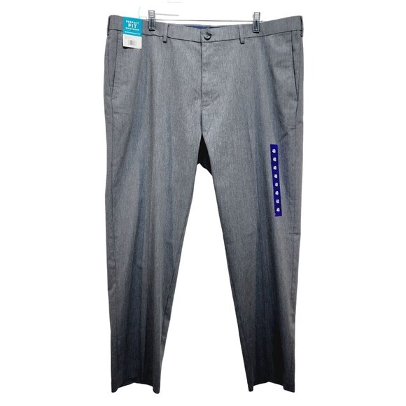 Haggar Dress pants Mens Straight Fit Premium No Iron Size 40x30 Htr Grey - Picture 1 of 14